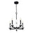 Z-Lite Kaden 5 Light Chandelier, Matte Black/Alabaster