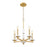 Z-Lite Kaden 5 Light Chandelier, Modern Gold/Alabaster