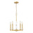 Z-Lite Kaden 5 Light Chandelier, Modern Gold/Alabaster