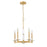 Z-Lite Kaden 5 Light Chandelier, Modern Gold/Alabaster