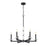 Z-Lite Kaden 6 Light Chandelier, Matte Black/Alabaster - 3045-6MB