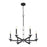 Z-Lite Kaden 6 Light Chandelier, Matte Black/Alabaster