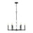 Z-Lite Kaden 6 Light Chandelier, Matte Black/Alabaster