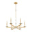 Z-Lite Kaden 6 Light Chandelier, Modern Gold/Alabaster