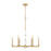Z-Lite Kaden 6 Light Chandelier, Modern Gold/Alabaster