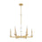 Z-Lite Kaden 6 Light Chandelier, Modern Gold/Alabaster