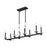 Z-Lite Kaden 8 Light Linear Chandelier, Matte Black/Alabaster - 3045-8L-MB