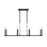 Z-Lite Kaden 8 Light Linear Chandelier, Matte Black/Alabaster