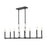 Z-Lite Kaden 8 Light Linear Chandelier, Matte Black/Alabaster