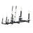 Z-Lite Kaden 8 Light Linear Chandelier, Matte Black/Alabaster
