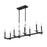 Z-Lite Kaden 8 Light Linear Chandelier, Matte Black/Alabaster