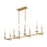 Z-Lite Kaden 8 Light Linear Chandelier, Modern Gold/Alabaster - 3045-8L-MGLD