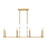 Z-Lite Kaden 8 Light Linear Chandelier, Modern Gold/Alabaster