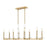 Z-Lite Kaden 8 Light Linear Chandelier, Modern Gold/Alabaster