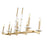 Z-Lite Kaden 8 Light Linear Chandelier, Modern Gold/Alabaster