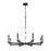 Z-Lite Kaden 8 Light Chandelier, Matte Black/Alabaster - 3045-8MB