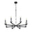 Z-Lite Kaden 8 Light Chandelier, Matte Black/Alabaster