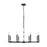 Z-Lite Kaden 8 Light Chandelier, Matte Black/Alabaster
