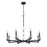 Z-Lite Kaden 8 Light Chandelier, Matte Black/Alabaster
