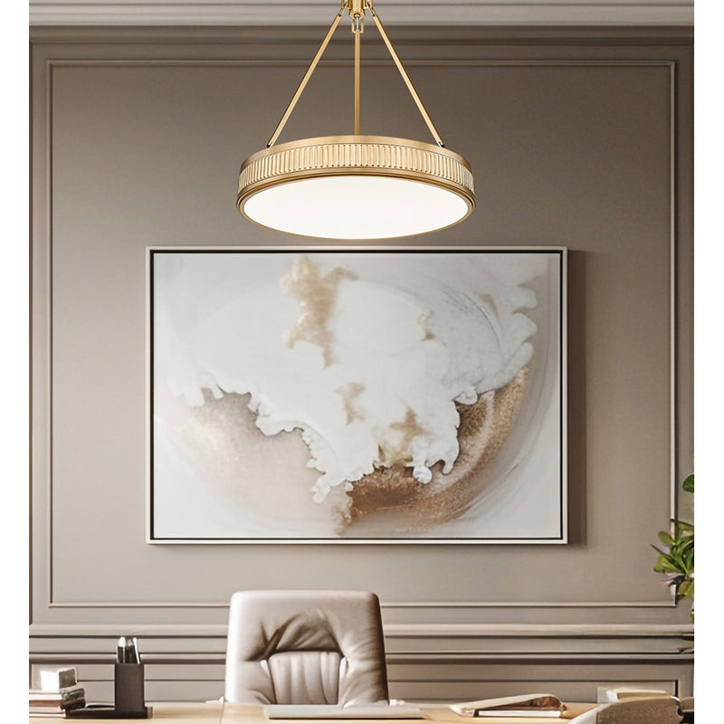 Z-Lite Quinn 3 Light 22" Pendant, Modern Gold/White