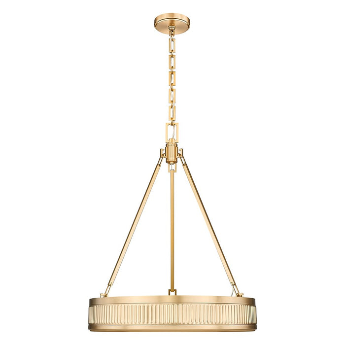 Z-Lite Quinn 3 Light 22" Pendant, Modern Gold/White