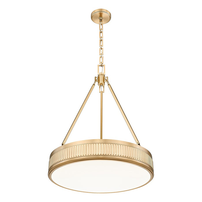 Z-Lite Quinn 3 Light 22" Pendant, Modern Gold/White