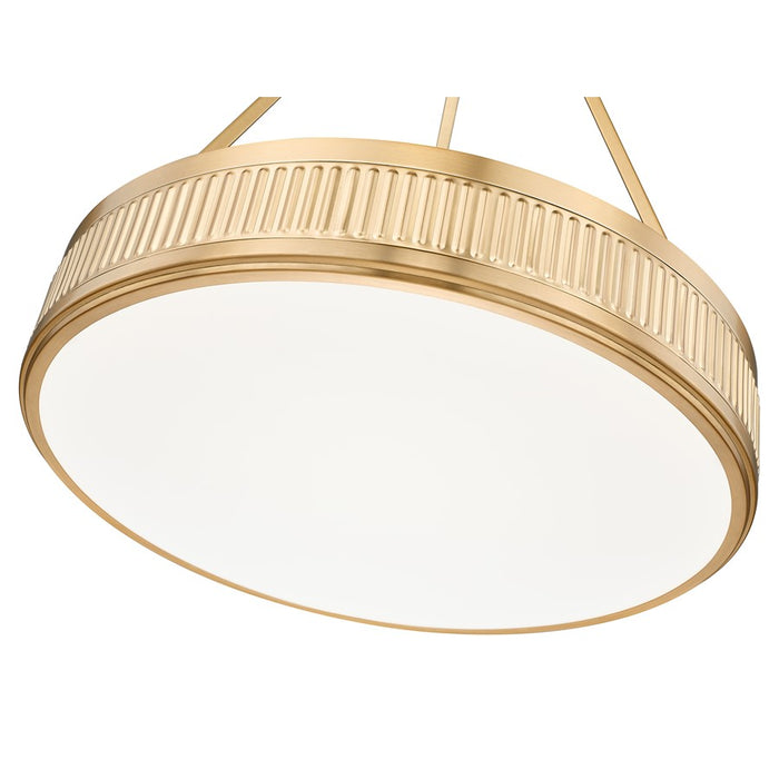 Z-Lite Quinn 3 Light 22" Pendant, Modern Gold/White