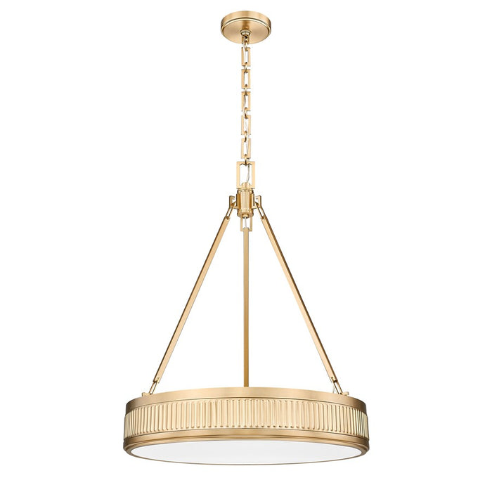 Z-Lite Quinn 3 Light 22" Pendant, Modern Gold/White