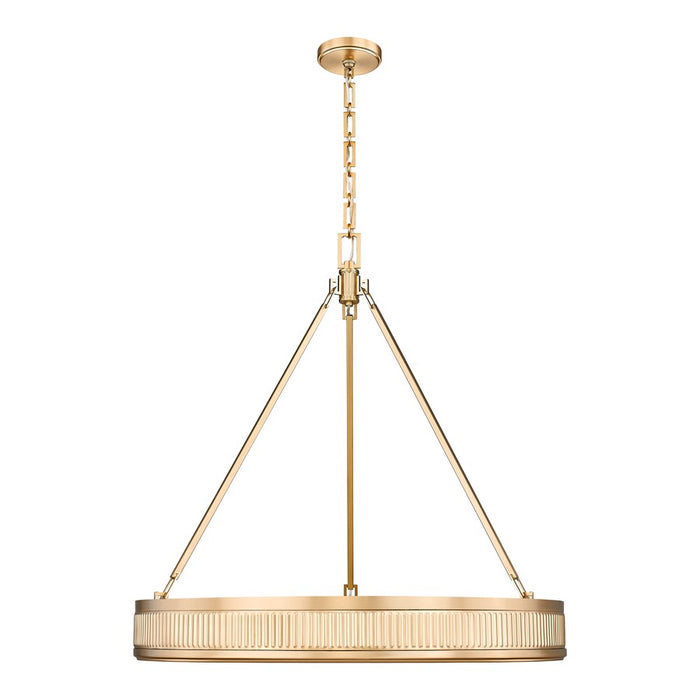 Z-Lite Quinn 3 Light 32" Pendant, Modern Gold/White
