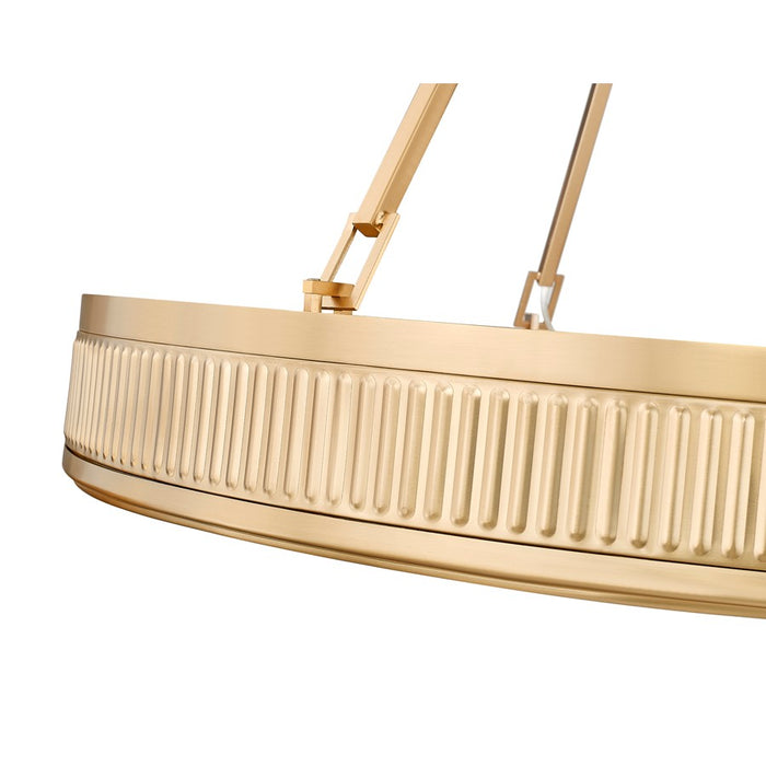 Z-Lite Quinn 3 Light 32" Pendant, Modern Gold/White