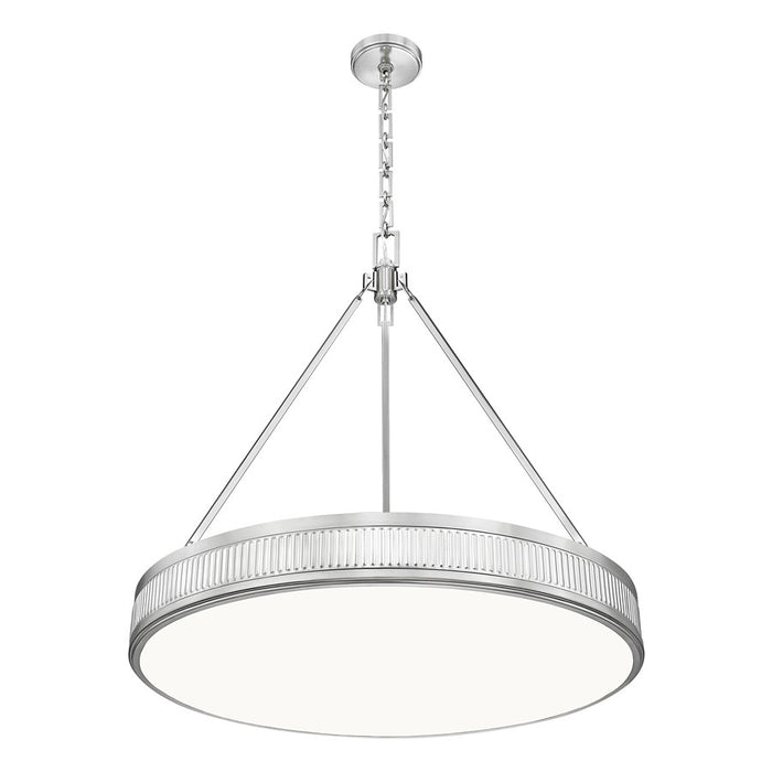 Z-Lite Quinn 3 Light 32" Pendant, Satin Nickel/White