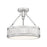 Z-Lite Quinn 1 Light Semi Flush Mount, Satin Nickel/White - 3046SF15-SN-LED