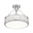 Z-Lite Quinn 1 Light Semi Flush Mount, Satin Nickel/White