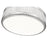 Z-Lite Quinn 1 Light Semi Flush Mount, Satin Nickel/White