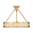 Z-Lite Quinn 3 Light Semi Flush Mount, Modern Gold/White