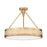 Z-Lite Quinn 3 Light Semi Flush Mount, Modern Gold/White