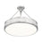 Z-Lite Quinn 3 Light Semi Flush Mount, Satin Nickel/White