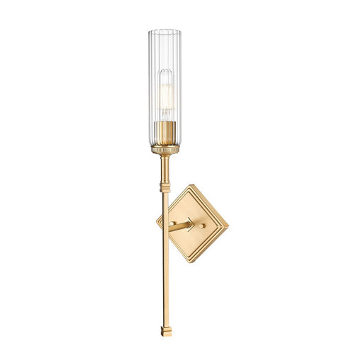 Z-Lite Esme 1 Light Wall Sconce, Modern Gold/Clear - 3047-1S-MGLD