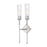 Z-Lite Esme 2 Light Wall Sconce, Brushed Nickel/Clear - 3047-2S-BN