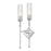 Z-Lite Esme 2 Light Wall Sconce, Brushed Nickel/Clear