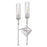 Z-Lite Esme 2 Light Wall Sconce, Brushed Nickel/Clear