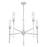 Z-Lite Esme 5 Light Chandelier, Brushed Nickel/Clear