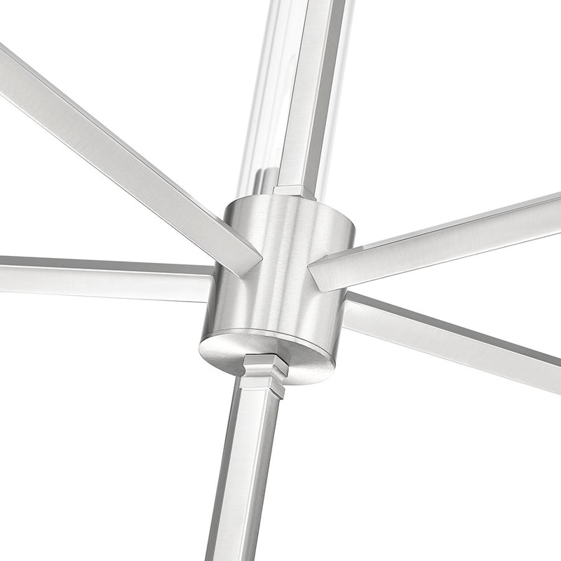 Z-Lite Esme 5 Light Chandelier, Brushed Nickel/Clear