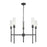Z-Lite Esme 5 Light Chandelier, Matte Black/Clear - 3047-5MB