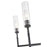 Z-Lite Esme 5 Light Chandelier, Matte Black/Clear