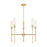 Z-Lite Esme 5 Light Chandelier, Modern Gold/Clear - 3047-5MGLD
