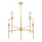 Z-Lite Esme 5 Light Chandelier, Modern Gold/Clear