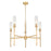 Z-Lite Esme 5 Light Chandelier, Modern Gold/Clear