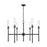 Z-Lite Esme 6 Light Chandelier, Matte Black/Clear - 3047-6MB