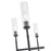 Z-Lite Esme 6 Light Chandelier, Matte Black/Clear